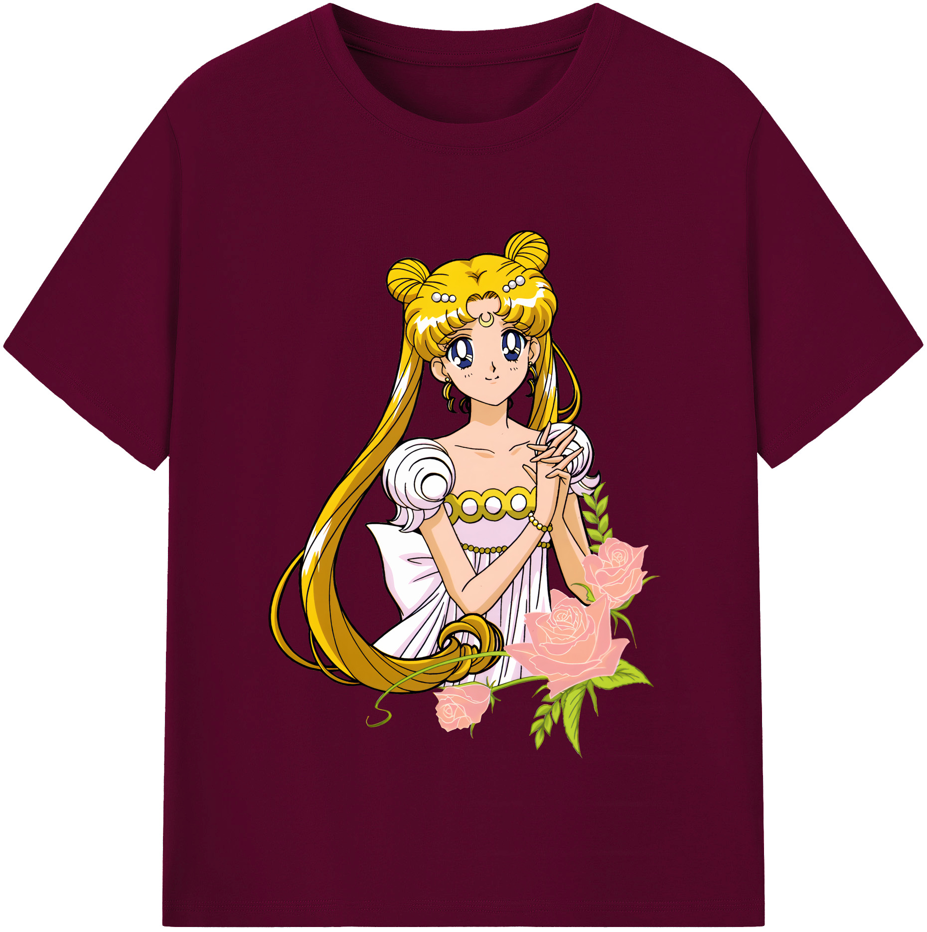 （画像用） 美少女戦士セーラームーン 愛野 美奈子 あいの みなこ Sailor Moon Aino Minako レディースカジュアルプリントTシャツ（綿100％）